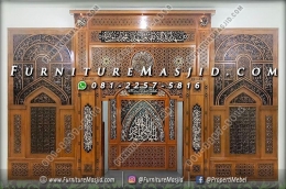 Mihrab Masjid Mewah Jati Jepara Terbaru